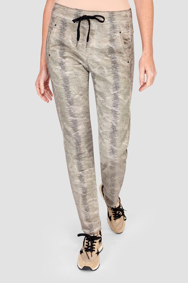 Alembika Snake skin print slim-fit stretch jeans