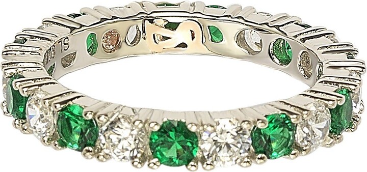 SUZY LEVIAN Sterling Silver Cubic Zirconia Eternity Band Ring