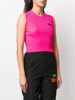 Thumbnail for your product : GCDS Logo-Patch Ribbed Tank Top