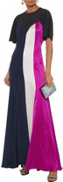 Thumbnail for your product : Roksanda Emile Color-block Silk-satin Gown