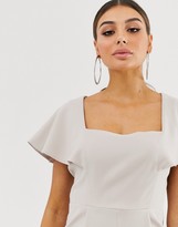 Thumbnail for your product : ASOS DESIGN angel sleeve midi dress