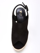 Thumbnail for your product : Very Pepper Peep Toe Slingback Wedge Black