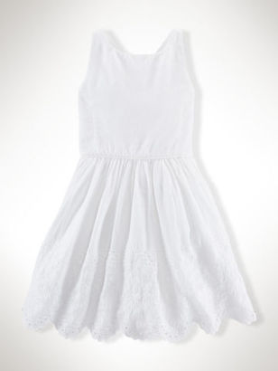 Ralph Lauren Embroidered Cotton Dress