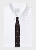 Thumbnail for your product : Paul Smith Men's Black Embroidered Paisley Motif Narrow Silk Tie