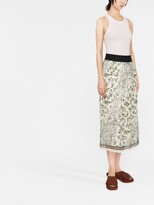 Thumbnail for your product : Liu Jo Pleated Mix-Print Skirt