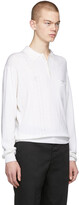 Thumbnail for your product : Second/Layer White Knit Long Sleeve Polo