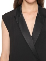 Thumbnail for your product : American Retro Stretch Double Breasted Crepe Jumpsuit