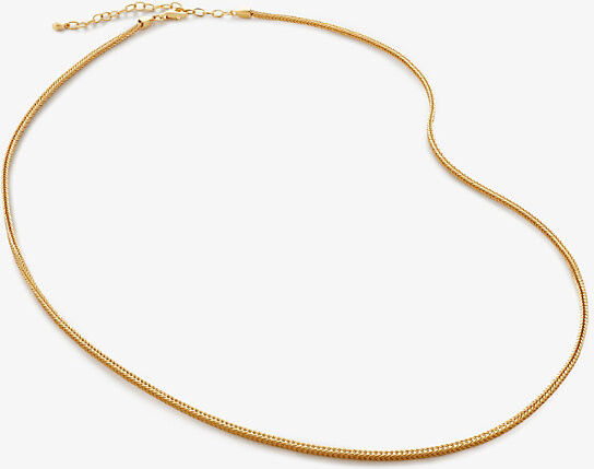 Monica Vinader Womens Juno Fine 18ct Yellow Gold-Plated Vermeil Sterling-Silver Chain Necklace 1 Size