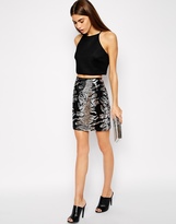 Thumbnail for your product : Lashes of London Zebra Sequin Skirt