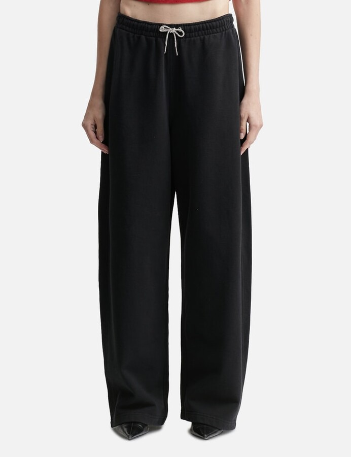 alexanderwang.t Cotton Terry Sweatpant with Crystal Hotfix Drawcord