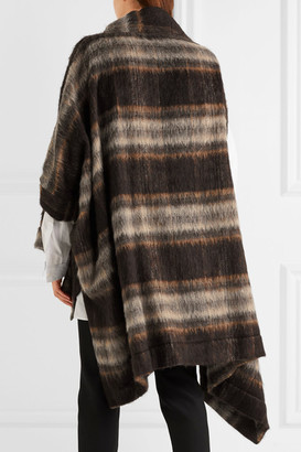 Vivienne Westwood Gaia Brushed Knitted Cape - Brown