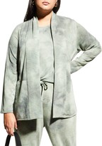 Thumbnail for your product : Caroline Rose Plus Size Tie-Dye Kimono Cardigan