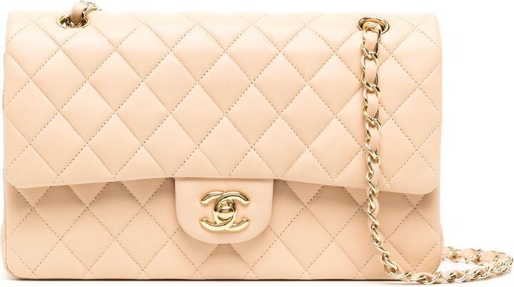 Chanel: Metallic Blue, Pink, And Silver Quilted Crackled Framed