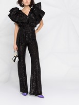 Thumbnail for your product : Loulou Sequinned Ruffled Jumpsuit