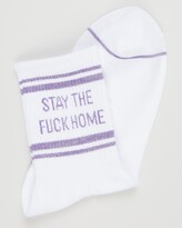Thumbnail for your product : High Heel Jungle - Women's Purple Crew Socks - Stay The Fuck At Home - Size One size, One Size at The Iconic