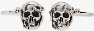Metallic Alexander McQueen Skull Cufflinks in Antique Silver for Men Mens Accessories Cufflinks 