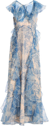 Alice McCall Ruffled Floral-print Silk-organza Gown