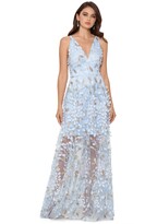 Thumbnail for your product : Xscape Evenings 3D Embroidered Floral Gown