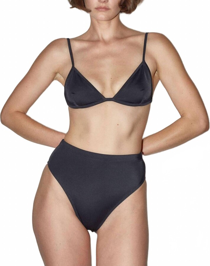 Nu Swim Super-Hi Bikini Bottom In Black