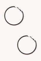 Thumbnail for your product : Forever 21 Chain-Trimmed Hoops
