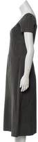 Thumbnail for your product : Miu Miu Short Sleeve Midi Dress Grey Short Sleeve Midi Dress