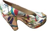 Multicolour Cloth Heels 