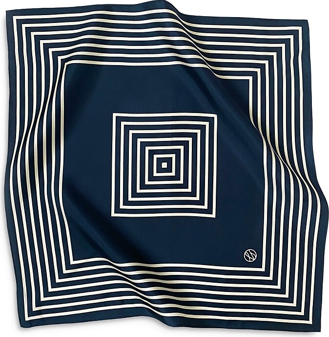 lescarf Striped Silk Scarf