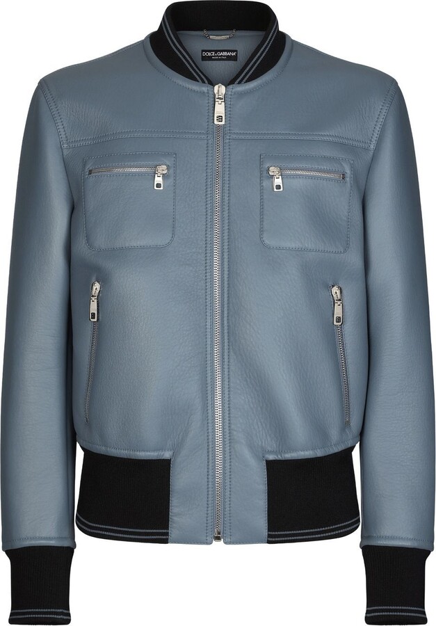 Dolce & Gabbana Leather Bomber Jacket - ShopStyle