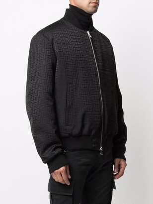 Balmain Reversible Cotton Bomber Jacket With Monogram in Black for Men