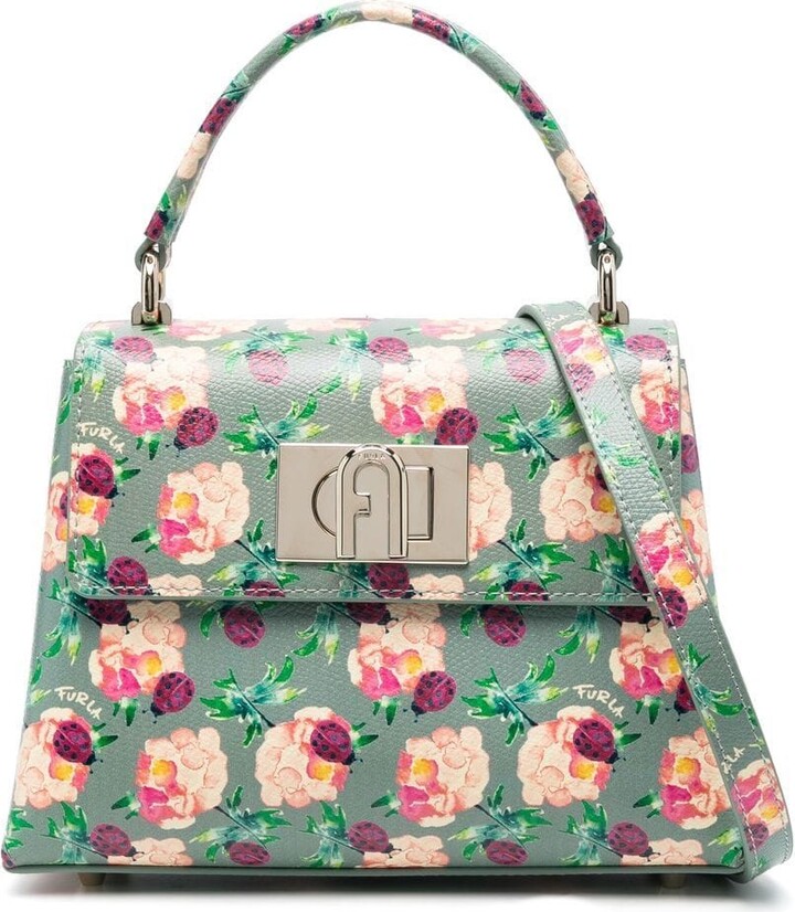 Elegant Floral Pattern Handbag, Women's Fashion Faux Leather
