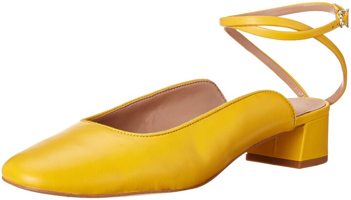 mustard low heels