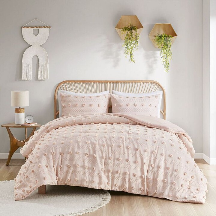 Intelligent Design Vera Clip Jacquard Antimicrobial Comforter Set