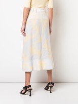 Thumbnail for your product : Proenza Schouler Brush Printed Belted Midi Skirt