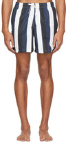 Thumbnail for your product : Bather Navy and Black Striped Swim Shorts