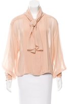 Thumbnail for your product : Chanel Pleated Button-Up Top