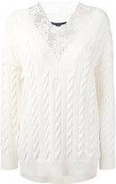 Alexander Wang - lace detail jumper - women - coton/Nylon/Viscose/Laine - XS
