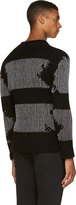 Thumbnail for your product : Miharayasuhiro Black & Grey Ripped Netting Sweater