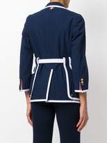 Thumbnail for your product : Thom Browne Sack Jacket With Grosgrain Tipping In Salt Shrink Cotton