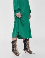 Thumbnail for your product : Tibi Savana Split Neck Ruffle Dress