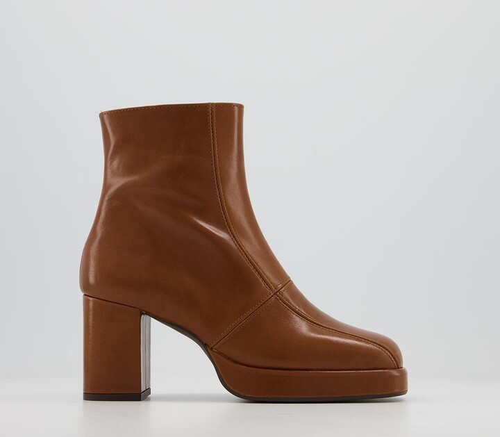 platform tan boots