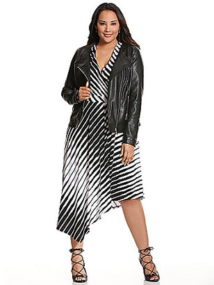 Lane Bryant Graphic stripe asymmetric dress