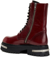 Thumbnail for your product : Ann Demeulemeester Textured-leather Combat Boots