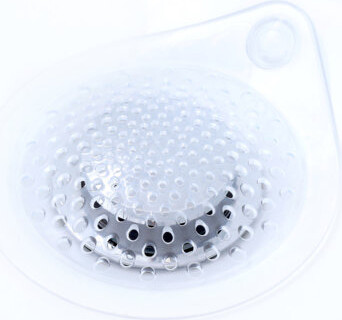 SlipXSolutions Water Drop Hair Catcher Grid Shower Drain