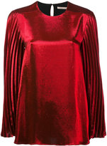 Thumbnail for your product : Christopher Kane lamé pleated sleeve blouse