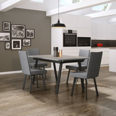 Amisco Reaves Table And Elmira Chairs 5-Pieces Dining Set