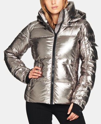 metallic down coat