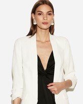 Thumbnail for your product : Express Ruched Sleeve Boyfriend Blazer