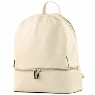 cream color backpack