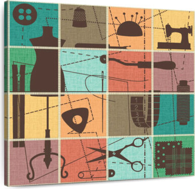 Ebern Designs Senne Sewing Cartoon