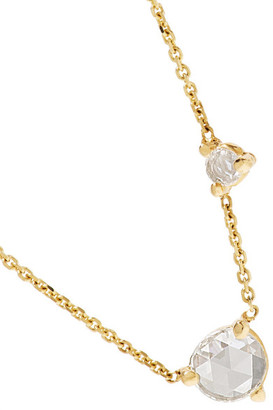 WWAKE Three Step 14-karat Gold Diamond Necklace